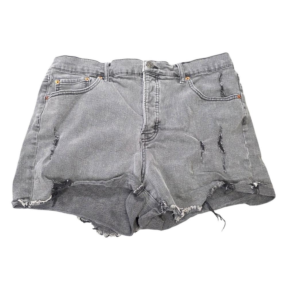 Jessica Simpson Infinite High Waist Distressed Shorts Women's‎ Size 16W Gray